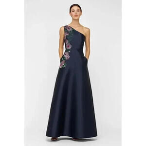 New, KAY UNGER GIADA GOWN in Dark Midnight size 12 #LD132